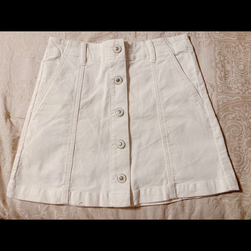Forever 21 white corduroy skirt